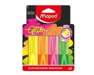 🖤 Maped 4 Resaltadores fluorescentes brillantes.