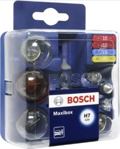 🐟 Estuche de bombillas de repuesto para vehículos Bosch H7 Maxibox
