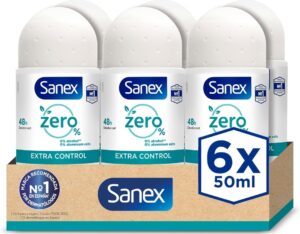 🐟 6 desodorantes Roll-On Sanex Zero% Extra Control