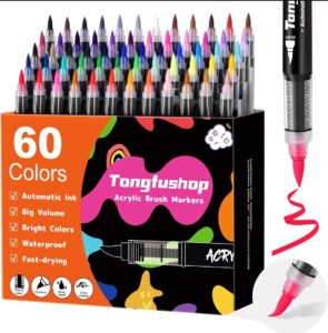 🐟 60 rotuladores de colores con punta de pincel