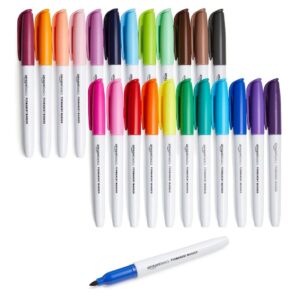 🌈 Amazon Basics. Set de 24 rotuladores permanentes en colores surtidos.