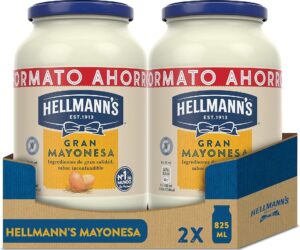 🐟 2 tarros de 825ml de mayonesa Hellmann