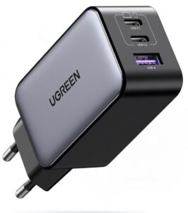 🐟 Cargador Ugreen Nexode 65W con puerto USB y 2 puertos USB-C