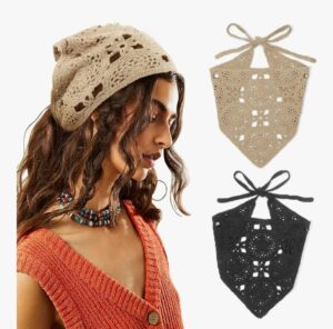 〽️ DRESHOW 2 Bandanas de crochet