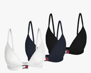 〽️ Tommy Hilfiger Sujetador bralette Mujer Pack de 3 Triangle sin relleno