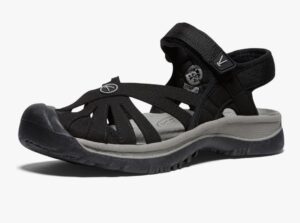 〽️ KEEN Rose, Sandalias Mujer, Black/Neutral Gray