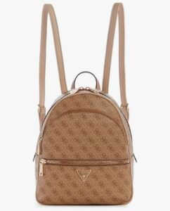 〽️ GUESS Mochila Grande Manhattan, Logotipo de Latte, Talla única para Mujer