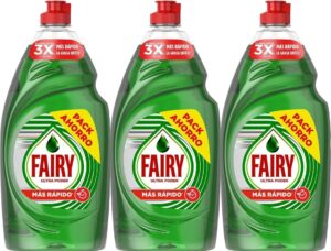 🐟 3 botellas de lavavajillas Fairy Ultra Poder Original