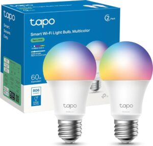 🐟 2 bombillas inteligentes TP-Link Tapo E27 compatibles con Alexa y Google Home