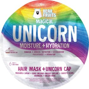 🐟 Mascarilla mágica hidratante Bear Fruits Unicornio con gorro de ducha