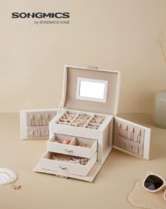 💎 SONGMICS Caja Joyero de 3 Niveles