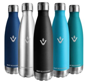 ⚡ Botella de agua de acero inoxidable con capacidad de 500ml. Mantiene 12 horas de calor y 24 de frío.