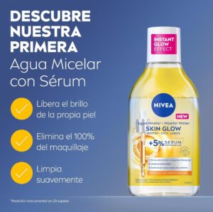 💥 Agua Micelar Nivea Bifásica Skin Glow