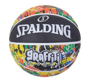 😮 Spalding Rainbow Graffiti Sz7 Rubber Basketball, Balon de Baloncesto.