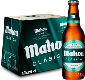 🐟 12 botellas de cerveza Mahou Clásica