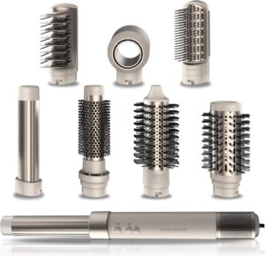 🐟 Cepillo de aire Cecotec CeramicCare AirGlam Champagne con 8 cabezales
