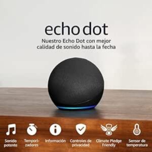 💫Echo Dot (Última generación) | Altavoz inteligente wifi y Bluetooth con Alexa, con sonido más potente y de mayor amplitud | Antracita 💫