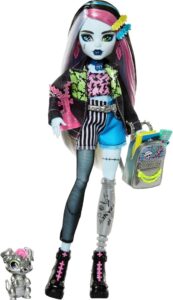 💫 Monster High Muñeca Frankie Stein con mascota perrito Watzie💫
