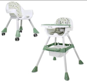🖤 Mobiclinic kids, Trona Evolutiva, 2 en 1, Altura Ajustable, Doble Bandeja, 6 Meses.