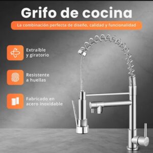 🐟 Grifo de cocina Jupplies con doble salida