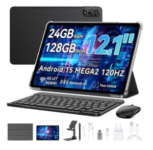 🆒 Blackview Mega2. Tablet Android 15. Con 24GB RAM   128GB ROM. Con teclado, ratón, puntero, auriculares