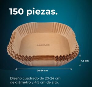 🐟 150 bandejas de papel para freidoras sin aceite