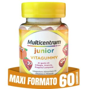 🖤 Multicentrum Vitagomis Niños, Complemento alimenticio, multivitamínico para niños a partir de 4 años, 60 gominolas.
