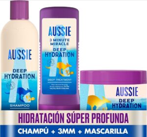 🐟 Pack Aussie Hidratación Profunda con champú, mascarilla y tratamiento