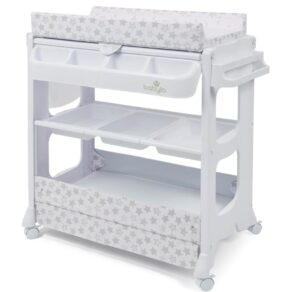 😀 Cambiador y Bañera Bebés con Almacenamiento Inteligente y Cómodo.