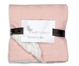 😀 Pack 2 Interbaby Manta con Bordado de Estrellas.
