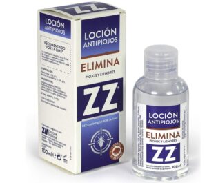 😀 ZZ Loción Capilar para Eliminación de Piojos y Liendres con Permetrina, Tratamiento Integral, Niños a Partir de 2 Años,100 ml.