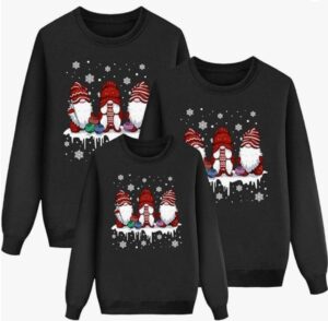 😀 Sudaderas Navideñas Familiares Jersey Manga Larga