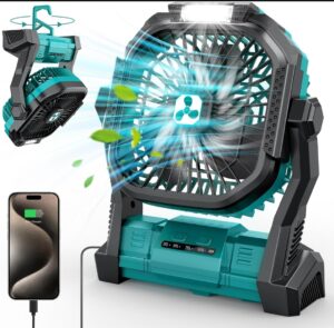 🐟 Ventilador portátil de de 20000mAh con linterna