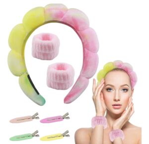 〽️ Yeria Set de 1 Diadema, 2 Muñequeras y 4 Pinzas para el Pelo