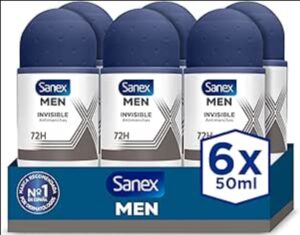 💫Desodorante Roll-On Antitranspirante Sanex Men Invisible 50ml, 0% alcohol 💫