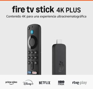 🐟 Amazon Fire TV Stick 4K Plus, compatible con Wi-Fi 6, Dolby Vision, Dolby Atmos y HDR10 