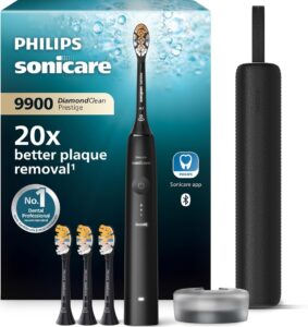 💥 Cepillo de dientes Philips Sonicare DiamondClean 9900 Prestige con SenseIQ, 5 modos, 3 intensidades y estuche de viaje