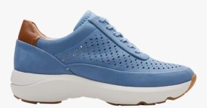 ®️ Clarks Tivoli Grace, Zapatillas Mujer, Blue Nubuck