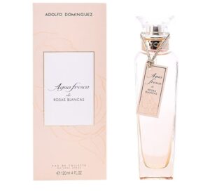 📣 Adolfo Dominguez Agua Fresca de Rosas Blancas Agua de Tocador Vaporizador, 120 Ml
