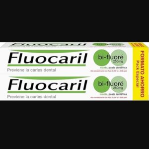💫 Fluocaril Bi-Fluoré 250 mg Pasta Dentrífica Anticaries Sabor Menta Previene la caries dental, Protege el esmalte, Eficacia Clínicamente Probada Pack de 2