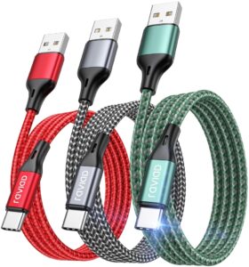 🐟 3 cables USB-C Raviad 2m