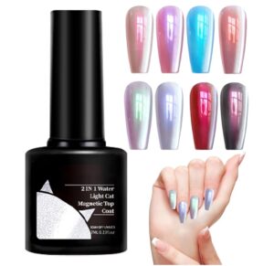📣 Esmalte De Uñas Gel, 7ml, Magnético Con Efecto Agua, 2 En 1 Con Purpurina