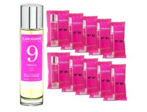 📣 CARAVAN FRAGANCIAS Perfume de Mujer Nº9 de 150 ml   Set de 10 Viales de Fragancias femeninas distintas de Caravan para descubrir nuevos aromas