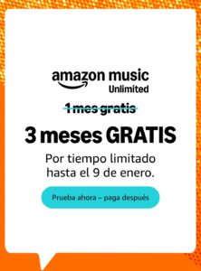 🐟 3 meses de Amazon Music Unlimited
